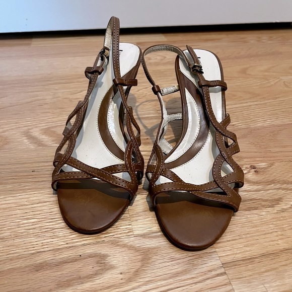 Apt 9 Brown Open Toe Heel Size 8 - Picture 1 of 9